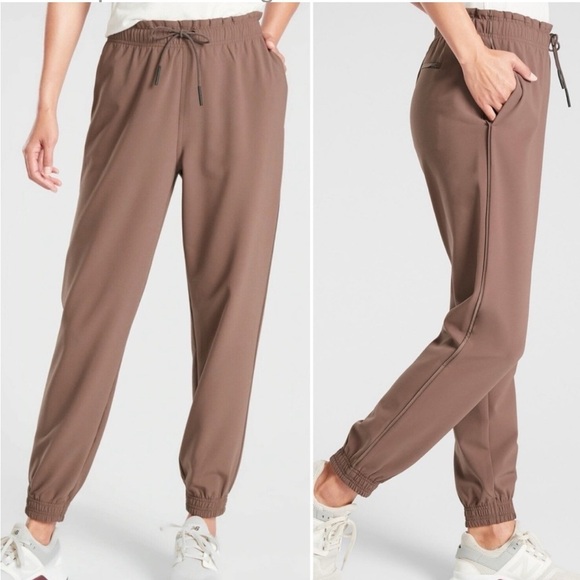 Athleta Pants - Athleta Metropolis Jogger Mineral Brown size 4 Outdoor Comfy